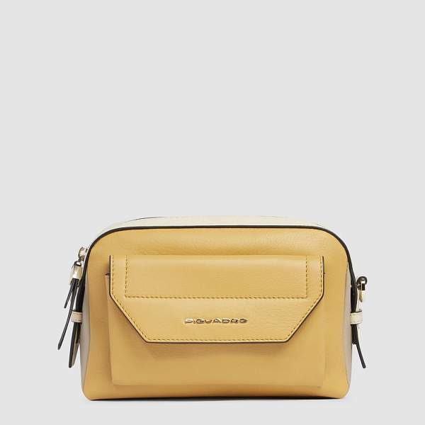 Женская сумка через плечо Piquadro BD6468W92/GBE кожаная жёлтая Piquadro, Артикул: BD6468W92/GBE фото №1