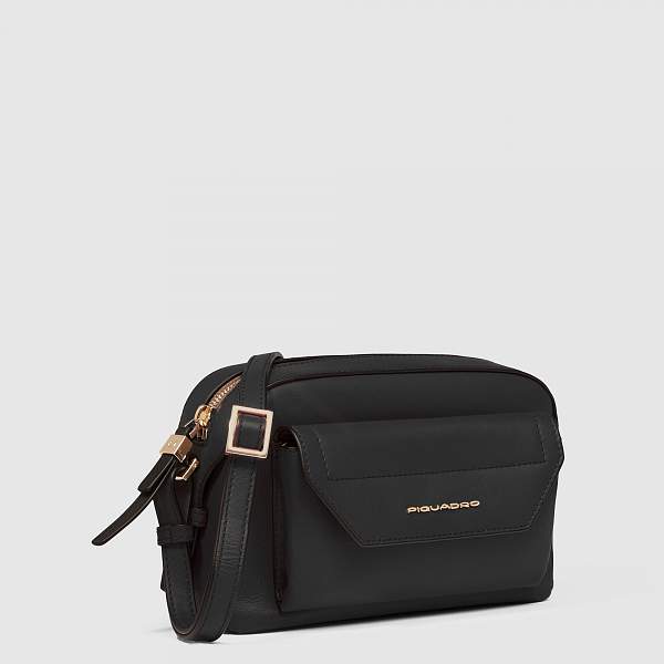 Женская сумка через плечо Piquadro BD6468W92/N кожаная чёрная Piquadro, Артикул: BD6468W92/N фото №1