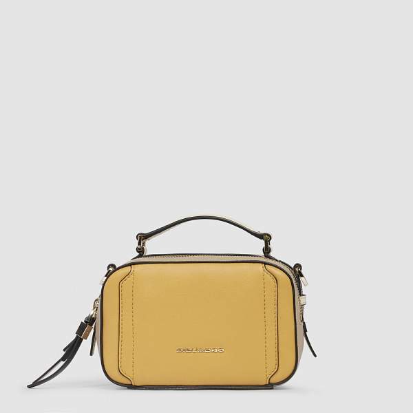 Женская сумка через плечо Piquadro BD6655W92/GBE кожаная жёлтая Piquadro, Артикул: BD6655W92/GBE фото №1