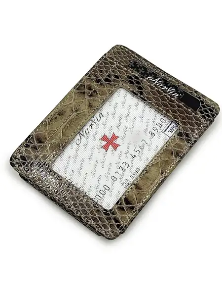 Кредитница картхолдер кожаная  Vasheron, Артикул: 9105-Piton Sand фото №1