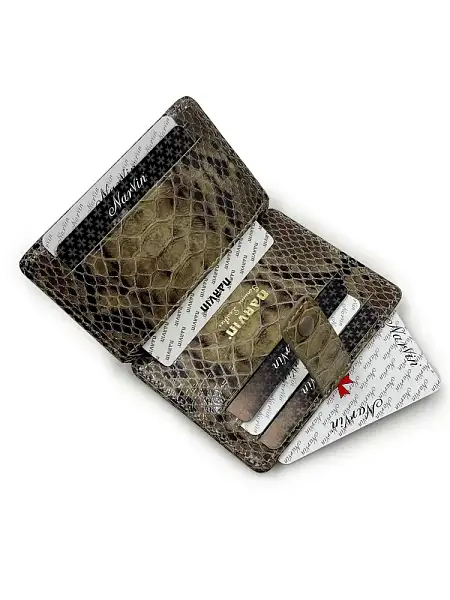 Кредитница картхолдер кожаная  Vasheron, Артикул: 9105-Piton Sand фото №1