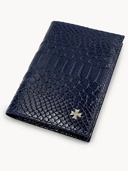 Обложка для паспорта Narvin Vasheron, Артикул: 9158-Anaconda D.Blue фото №1