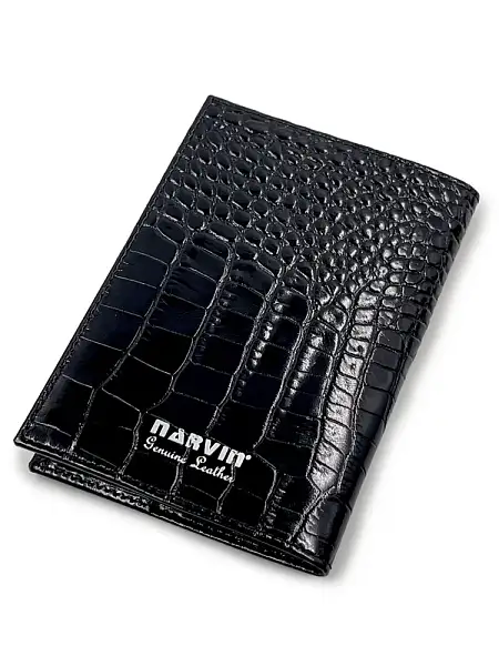 Обложка для паспорта Narvin Vasheron, Артикул: 9158-Croco Black фото №1