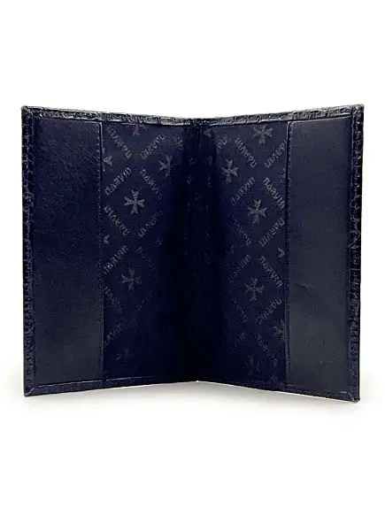 Обложка для паспорта Narvin Vasheron, Артикул: 9158-Croco D.Blue фото №1