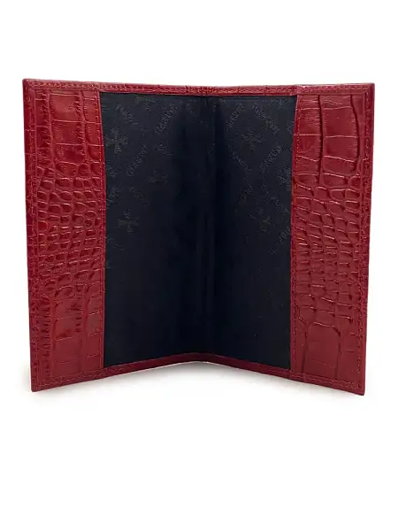Обложка для паспорта Narvin Vasheron, Артикул: 9158-Croco Red фото №1