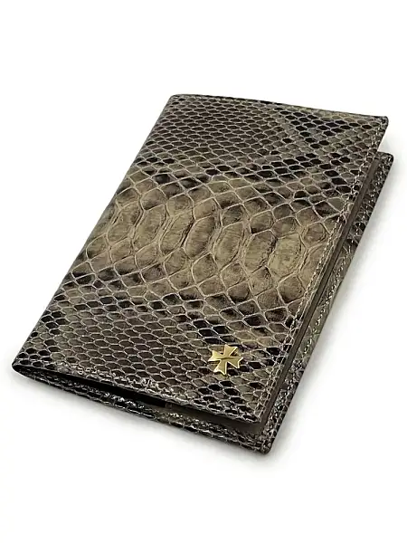 Обложка для паспорта Narvin Vasheron, Артикул: 9158-Piton Sand фото №1