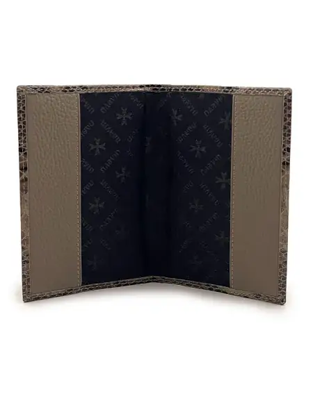 Обложка для паспорта Narvin Vasheron, Артикул: 9158-Piton Sand фото №1