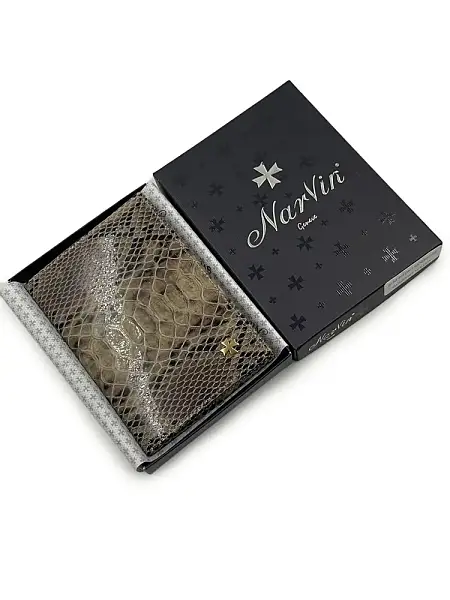 Обложка для паспорта Narvin Vasheron, Артикул: 9158-Piton Sand фото №1