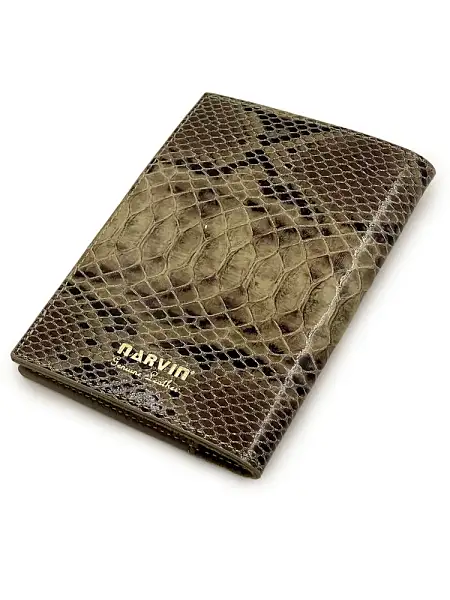 Обложка на паспорт из натуральной кожи NARVIN Vasheron, Артикул: 9161-Piton Sand фото №1