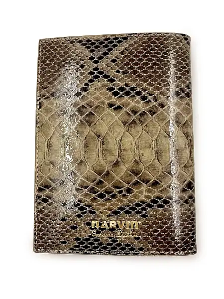 Обложка на паспорт из натуральной кожи NARVIN Vasheron, Артикул: 9161-Piton Sand фото №1