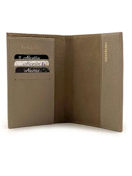 Обложка на паспорт из натуральной кожи NARVIN Vasheron, Артикул: 9161-Piton Sand фото №1