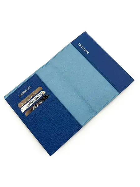 Обложка на паспорт из натуральной кожи NARVIN Vasheron, Артикул: 9161-Polo Tiffany фото №1