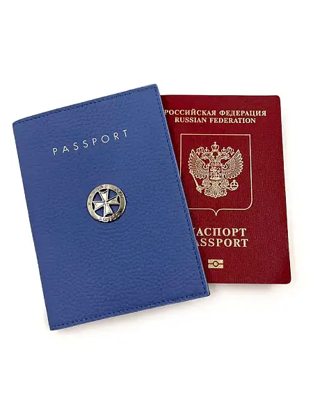 Обложка на паспорт из натуральной кожи NARVIN Vasheron, Артикул: 9161-Polo Tiffany фото №1