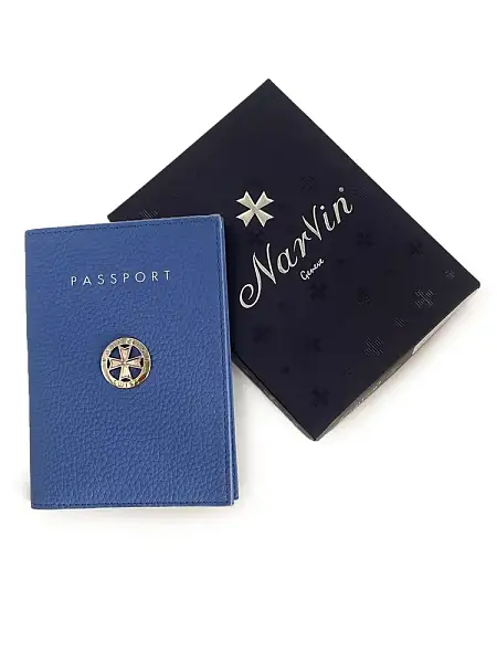 Обложка на паспорт из натуральной кожи NARVIN Vasheron, Артикул: 9161-Polo Tiffany фото №1
