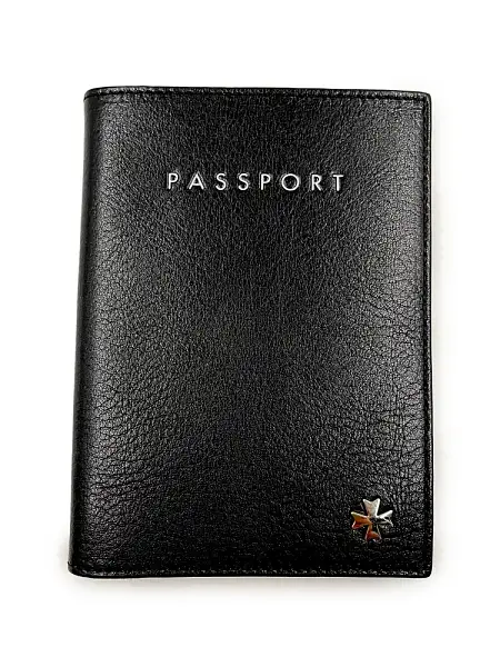 Обложка на паспорт из натуральной кожи NARVIN Vasheron, Артикул: 9161-Vegetta Black фото №1