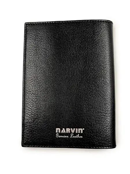 Обложка на паспорт из натуральной кожи NARVIN Vasheron, Артикул: 9161-Vegetta Black фото №1