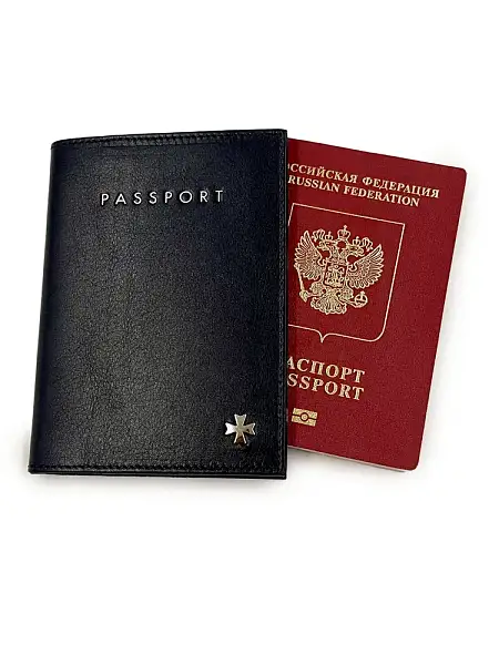 Обложка на паспорт из натуральной кожи NARVIN Vasheron, Артикул: 9161-Vegetta D.Blue фото №1