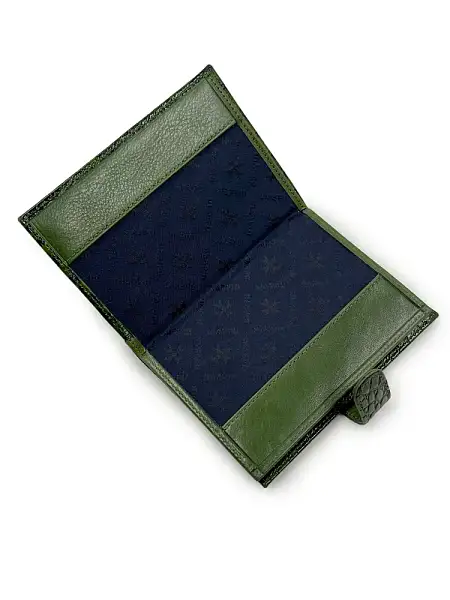 Обложка для автодокументов и паспорта NARVIN из натуральной кожи Vasheron, Артикул: 9175-Croco Green фото №1