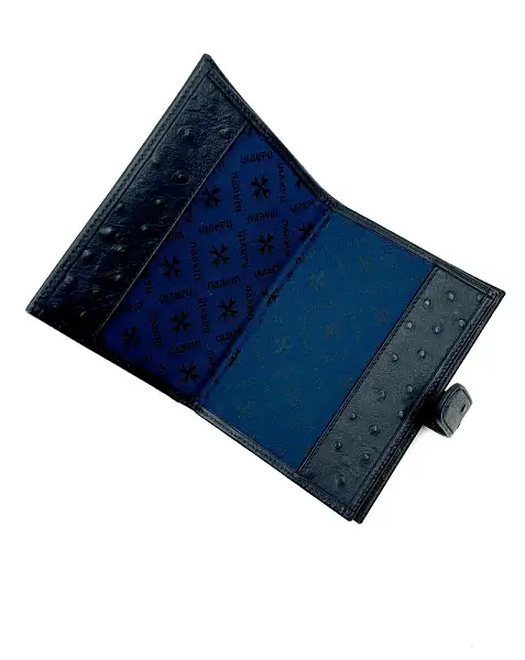 Обложка для автодокументов и паспорта NARVIN из натуральной кожи Vasheron, Артикул: 9175-Ostrich Black фото №1