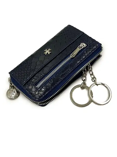Ключница из натуральной кожи Vasheron, Артикул: 9278-Anaconda D.Blue фото №1