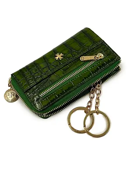 Ключница из натуральной кожи Vasheron, Артикул: 9278-Croco Green фото №1