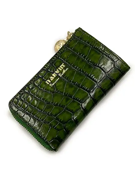 Ключница из натуральной кожи Vasheron, Артикул: 9278-Croco Green фото №1