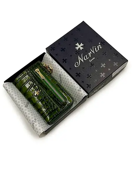 Ключница из натуральной кожи Vasheron, Артикул: 9278-Croco Green фото №1