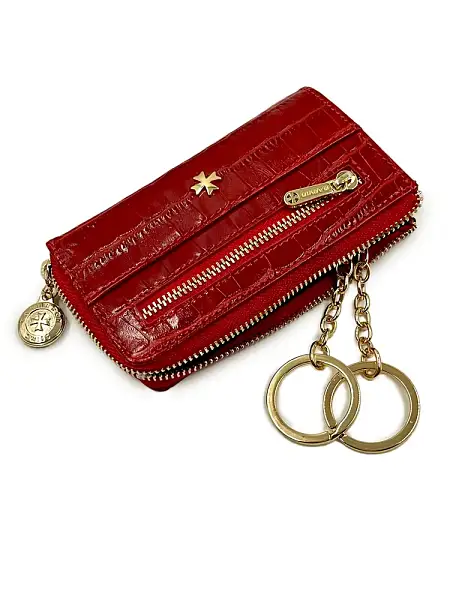 Ключница из натуральной кожи Vasheron, Артикул: 9278-Croco Red фото №1