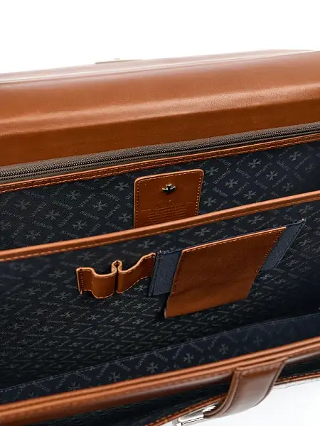 Портфель деловой из натуральной кожи NarVin 9737-Croco Caffe Vasheron, Артикул: 9737-Croco Caffe фото №1