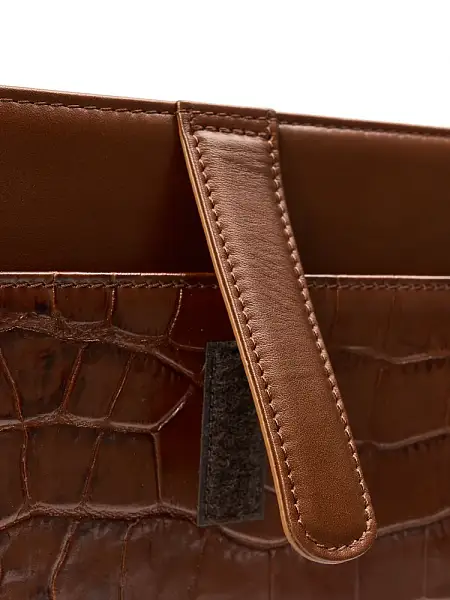 Портфель деловой из натуральной кожи NarVin 9737-Croco Caffe Vasheron, Артикул: 9737-Croco Caffe фото №1