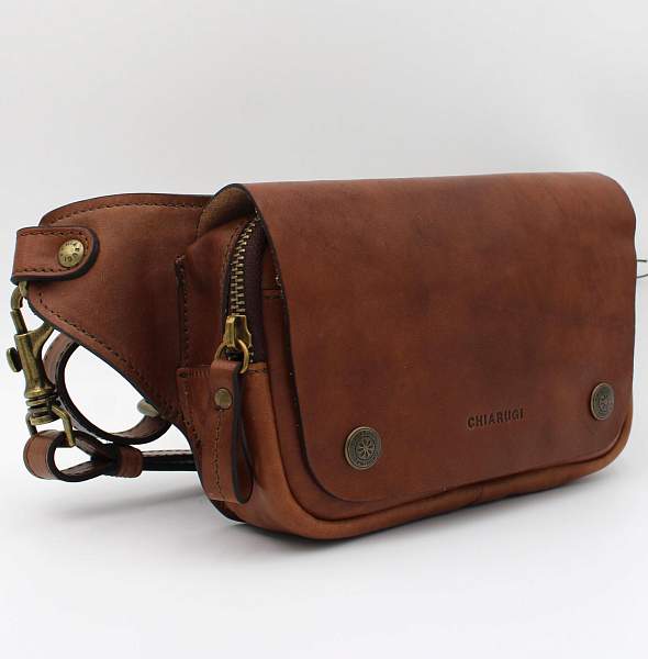 Сумка кожаная поясная Chiarugi 52001 marr Chiarugi, Артикул: 52001 marr фото №1