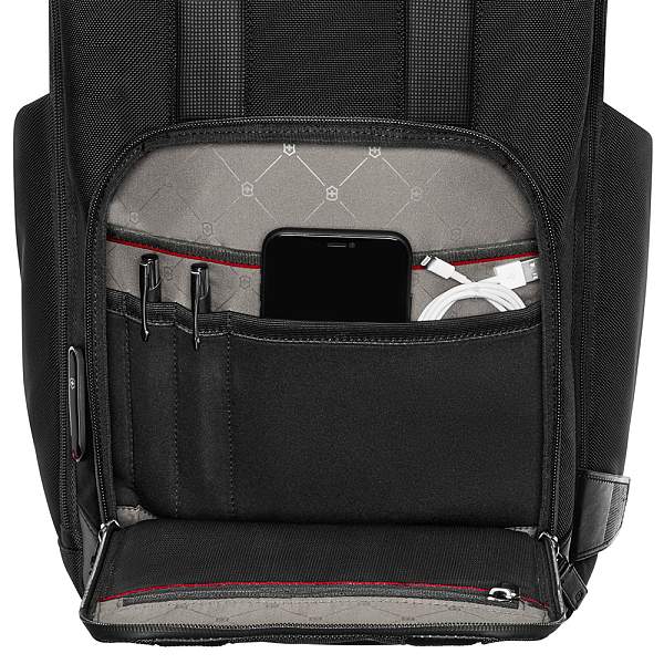 Рюкзак VICTORINOX Architecture Urban2 Deluxe Backpack 15”, черный, полиэстер/кожа, 31x23x46 см, 23 л 653356 Victorinox, Артикул: 653356 фото №1