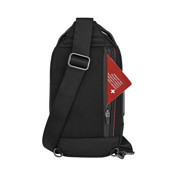 Рюкзак на одно плечо VICTORINOX Architecture Urban2 Sling Bag, черный, полиэстер/кожа, 17x8x28 см, 2 л 653350 Victorinox, Артикул: 653350 фото №1