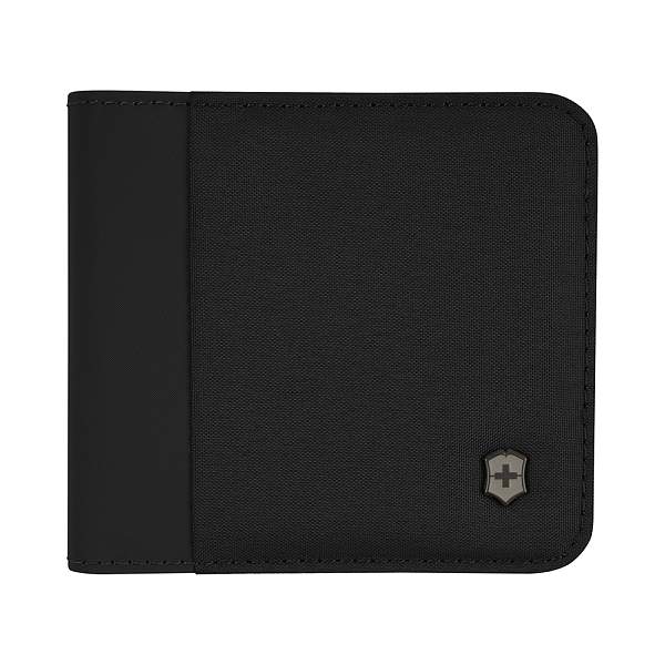 Бумажник VICTORINOX Travel Essentials Bi-Fold Wallet, с защитой от сканирования RFID, чёрный, полиэстер, 11x2x10 см 653363 Victorinox, Артикул: 653363 фото №1