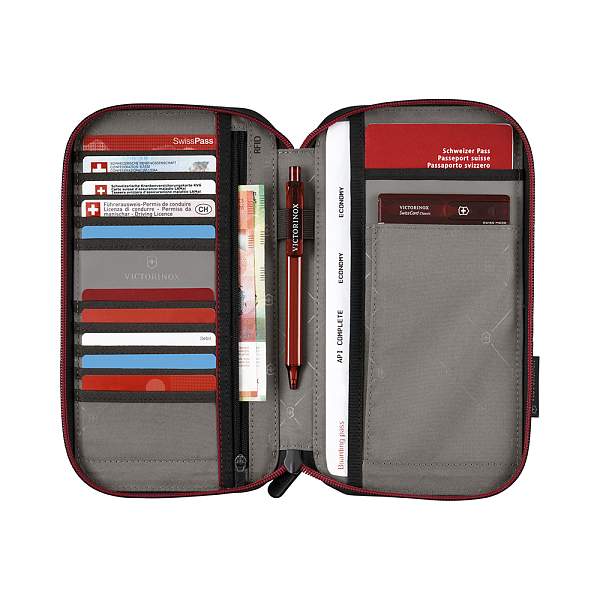 Органайзер VICTORINOX Travel Essentials Travel Organizer с защитой от сканирования RFID, серый, полиэстер, 15x3x26 см 653372 Victorinox, Артикул: 653372 фото №1
