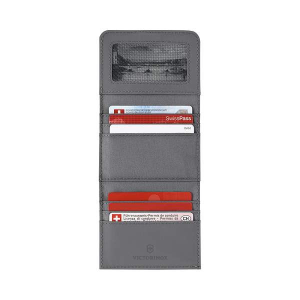 Бумажник VICTORINOX Travel Essentials Tri-Fold Wallet, серый, полиэстер, 9x2x10 см 653366 Victorinox, Артикул: 653366 фото №1