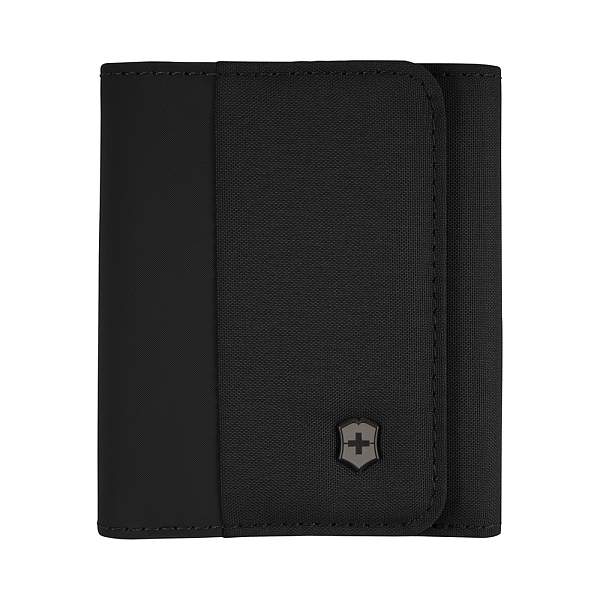 Бумажник VICTORINOX Travel Essentials Tri-Fold Wallet, чёрный, полиэстер, 9x2x10 см 653365 Victorinox, Артикул: 653365 фото №1