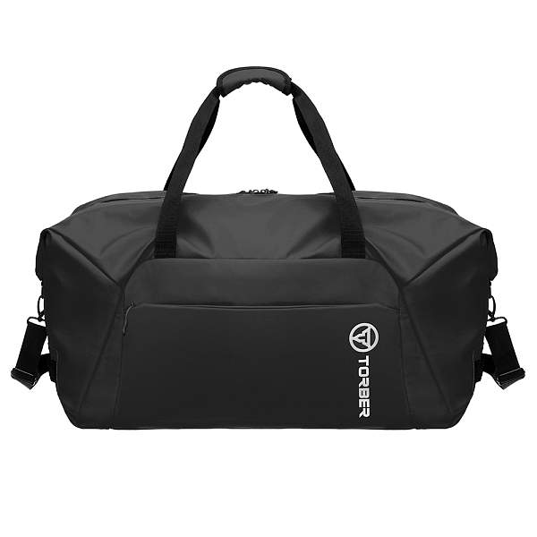 Сумка дорожная TORBER Mobi, чёрная, полиэстер 900D с PU покрытием, 65 х 37 х 34 см T1809BL-DY Torber, Артикул: T1809BL-DY фото №1
