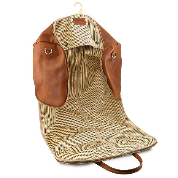 Кожаный дорожный портплед для костюма (Телесный) Tuscany, Артикул: TL142341-4 фото №1