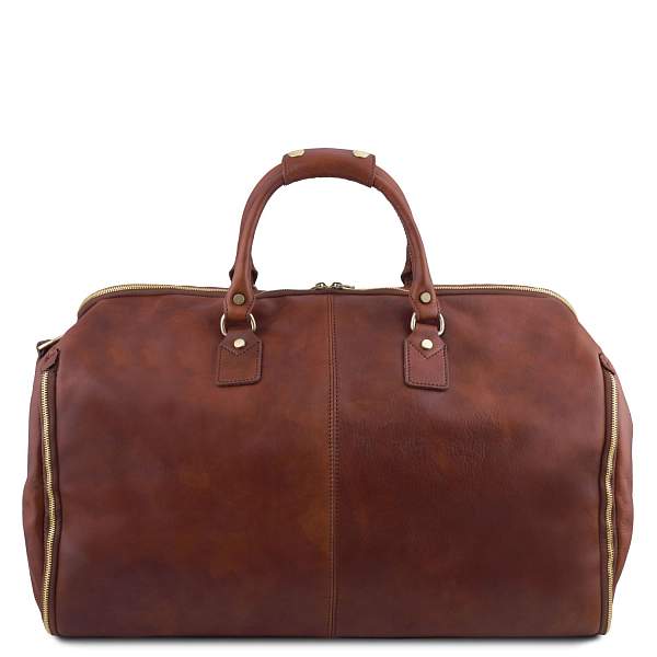 Кожаный дорожный портплед для костюма (Коричневый) Tuscany, Артикул: TL142341-3 фото №1