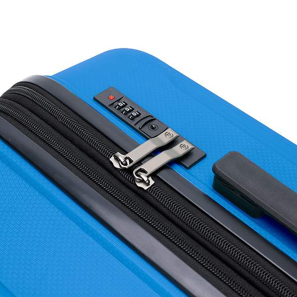 Чемодан TORBER В Отпуск, ярко-синий, полипропилен, 65,5 х 43,5 х 26 см, 62 л T1907B-M Torber, Артикул: T1907B-M фото №1