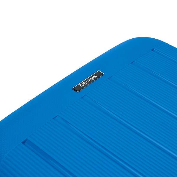 Чемодан TORBER В Отпуск, ярко-синий, полипропилен, 65,5 х 43,5 х 26 см, 62 л T1907B-M Torber, Артикул: T1907B-M фото №1