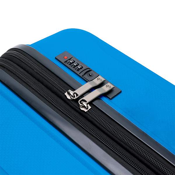 Чемодан TORBER В Отпуск, ярко-синий, полипропилен, 55 х 36 х 21,5 см, 37 л T1907B-S Torber, Артикул: T1907B-S фото №1