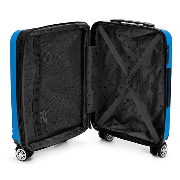 Чемодан TORBER В Отпуск, ярко-синий, полипропилен, 55 х 36 х 21,5 см, 37 л T1907B-S Torber, Артикул: T1907B-S фото №1