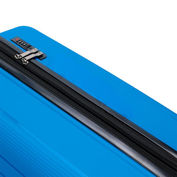 Чемодан TORBER В Отпуск, ярко-синий, полипропилен, 55 х 36 х 21,5 см, 37 л T1907B-S Torber, Артикул: T1907B-S фото №1