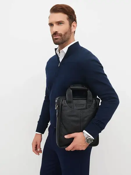 Мужской кожаный планшет Bostanten (Черный) Tuscany, Артикул: B10022-1 фото №1