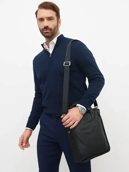 Мужской кожаный планшет Bostanten (Черный) Tuscany, Артикул: B10022-1 фото №1