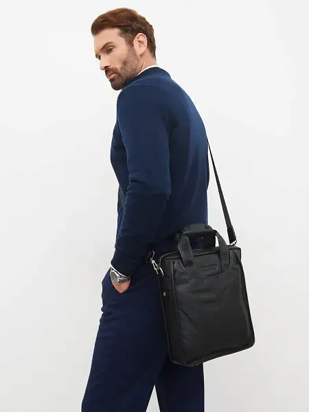 Мужской кожаный планшет Bostanten (Черный) Tuscany, Артикул: B10022-1 фото №1