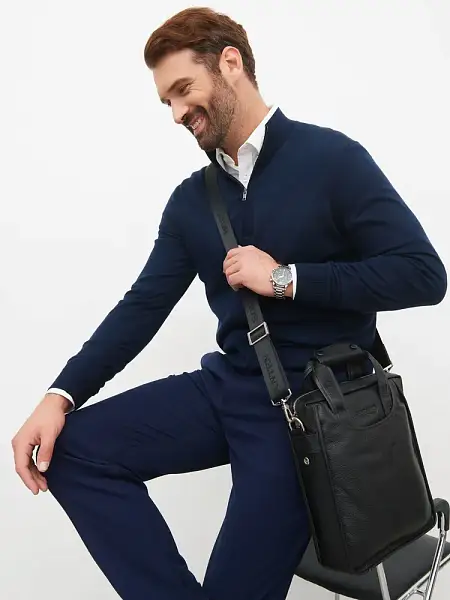 Мужской кожаный планшет Bostanten (Черный) Tuscany, Артикул: B10022-1 фото №1