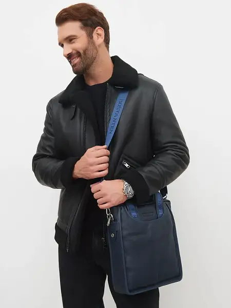 Мужской кожаный планшет Bostanten (Синий) Tuscany, Артикул: B10022-8 фото №1